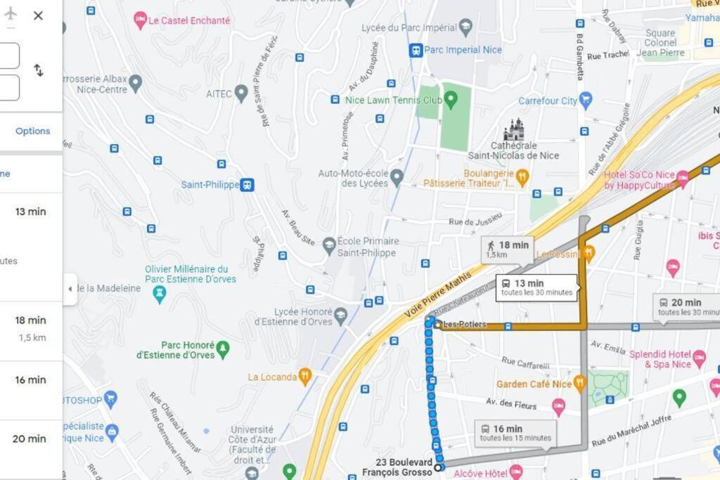 Bd Grosso Apt 4 Prs, 300M Plage, Clim, Parking Νίκαια Εξωτερικό φωτογραφία